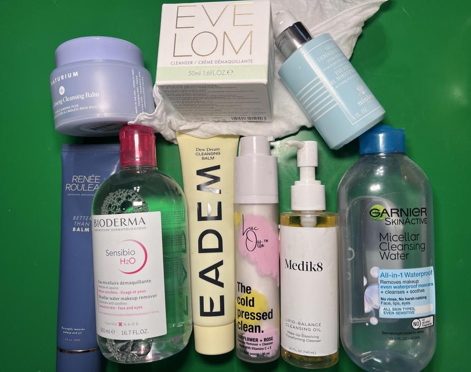 products from Naturium, Eve Lom, Caudalie, Garnier, Medik8, Eadem, Bioderma and Renée Rouleau.