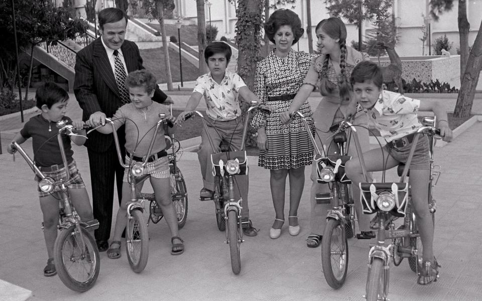 The young Assad family in 1974