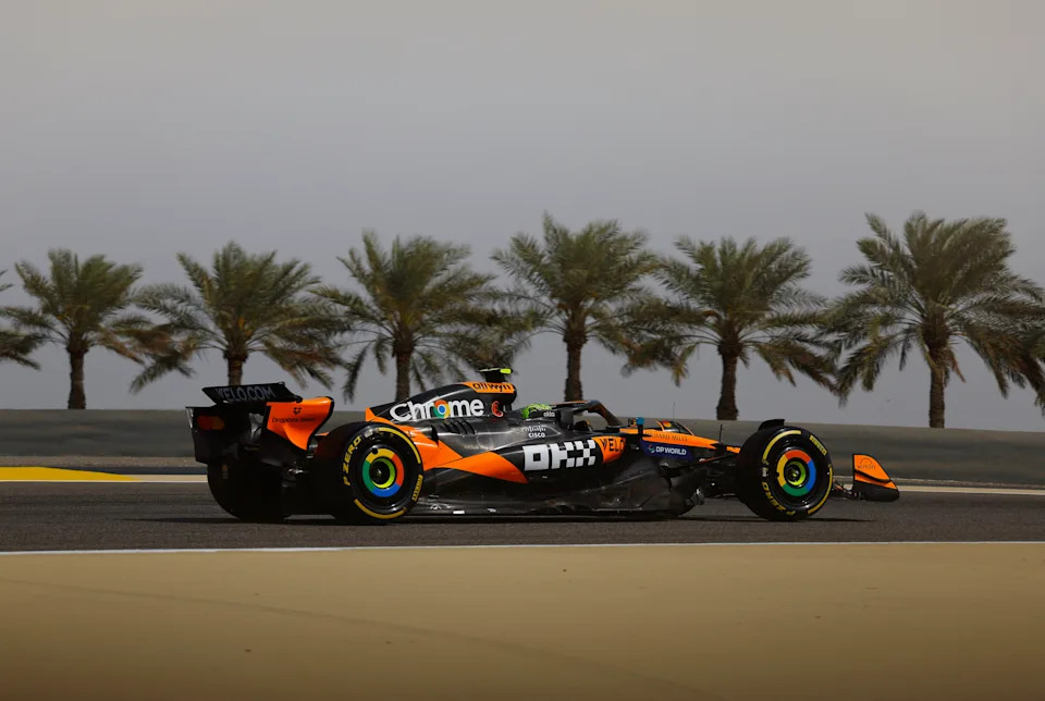 Formula One F1 - Bahrain Grand Prix - Bahrain International Circuit, Sakhir, Bahrain - April 11, 2025 McLaren's Lando Norris during practice REUTERS/Rula Rouhana
