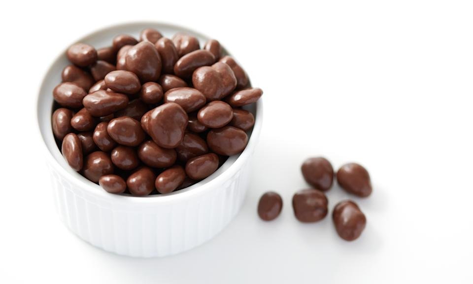 Chocolate-covered raisins.