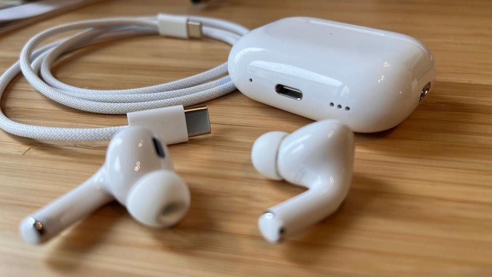 A photo of the Apple AirPods Pro 2. 