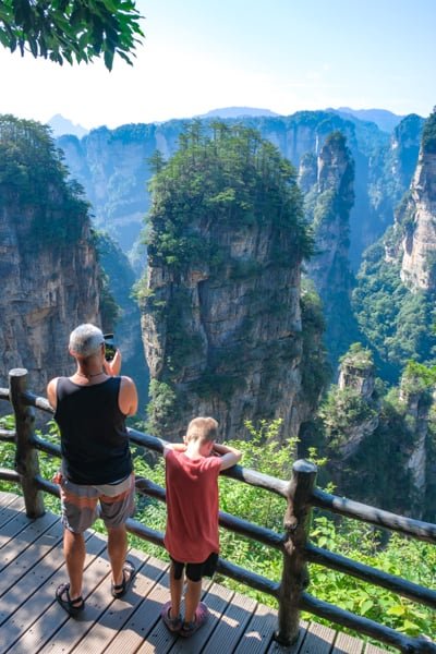Father and son at Yuanjiajie