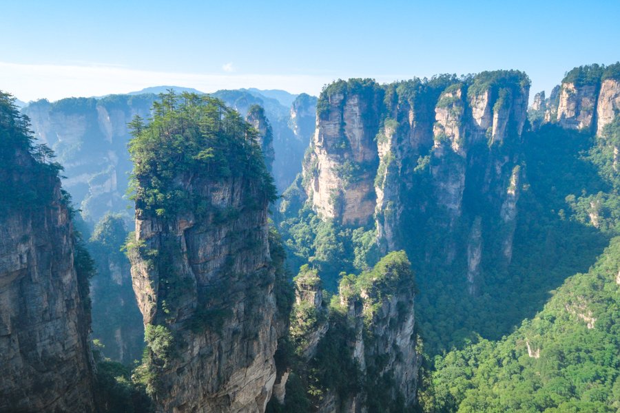 Yuanjiajie mountains at the Zhangjiajie National Forest Park in China