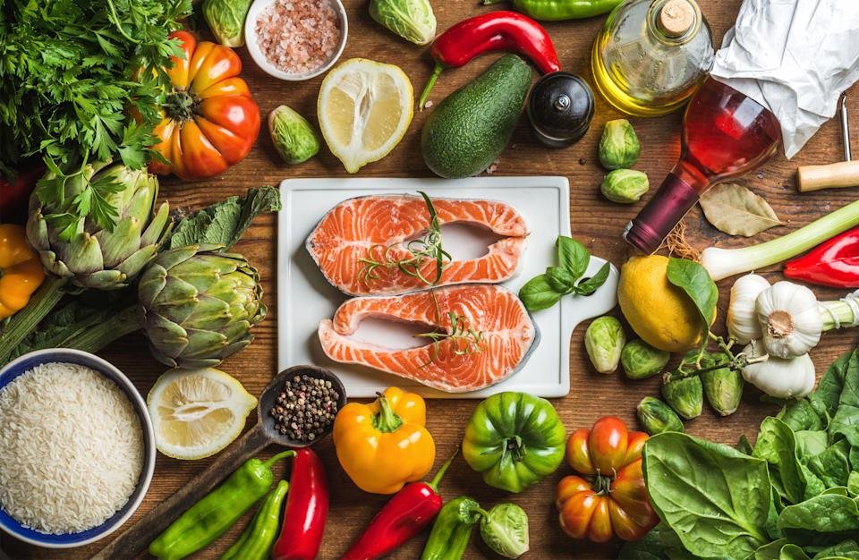The Mediterranean diet focuses on heart-healthy fish and olive oil.