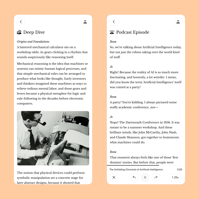 Another pair of screenshots that show a deep and biodast diving ring in the Oboe app.