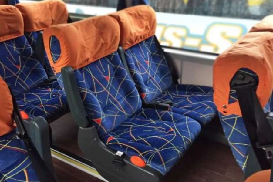 Bus seats inside