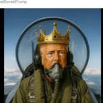 Trump posts AI video of himself flying KING TRUMP jet and bombing protesters with brown liquid