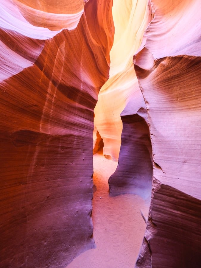 A colorful gorge in the lower Antelope Valley