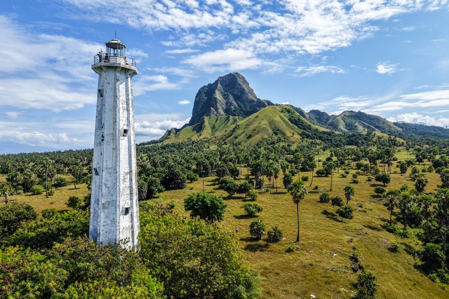 Lighthouse on Nuka Mulas Island in Flores, Indonesia