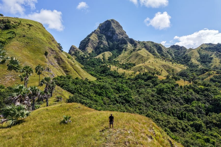 Epic landscape in the middle of Nuka Mulas Island in Flores, Indonesia