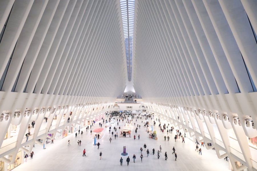 Oculus Plaza shopping mall at the World Trade Center
