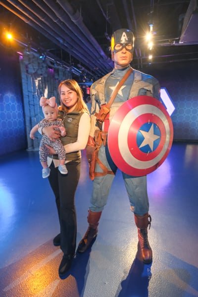 Captain America mannequin at Madame Tussauds