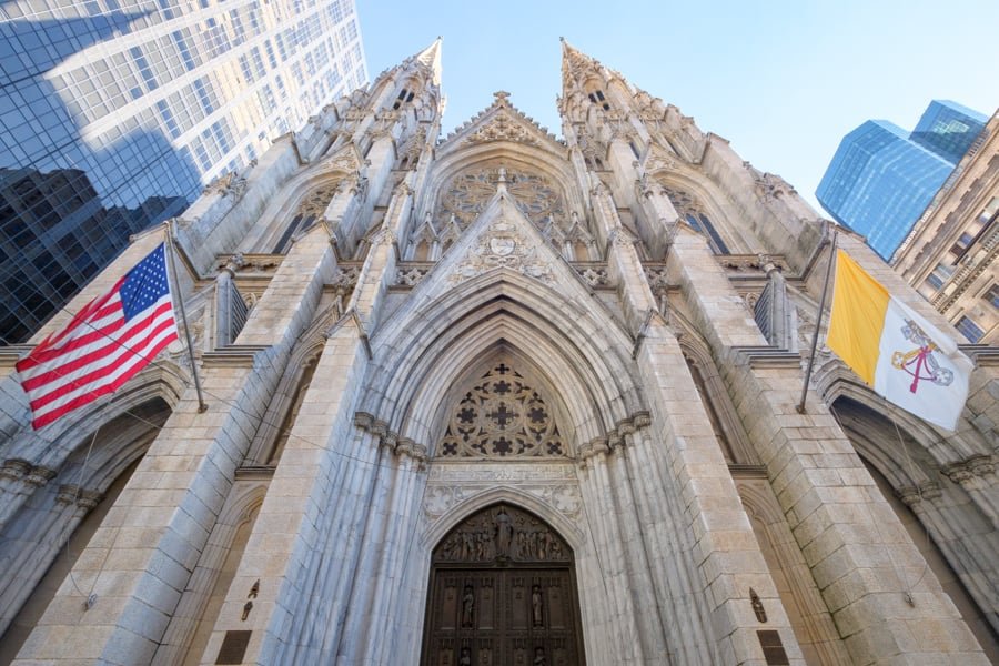 The door of St. Patrick's Cathedral
