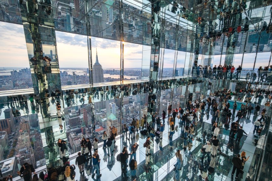 Glass mirror room at Summit One Vanderbilt
