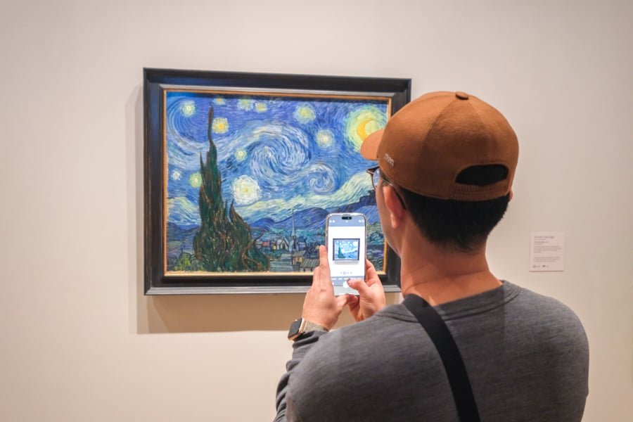 The Starry Night painting by Vincent Van Gogh at the Metropolitan Museum of Art in New York City