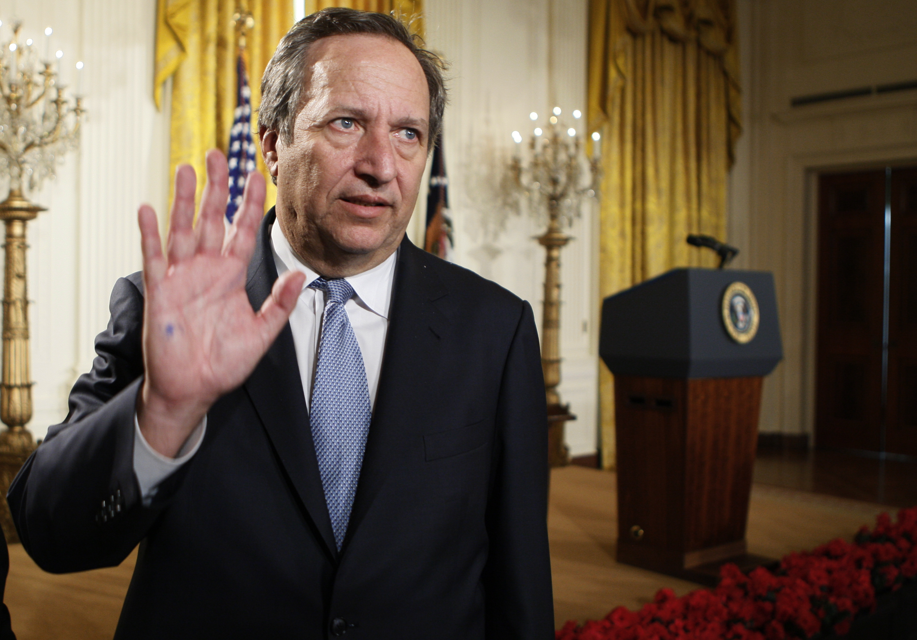 National Economic Council Director Lawrence Summers is pictured before President Barack Obama and Vice President Joe Biden spoke about Middle Class Working Families Task Force, Friday, Jan. 30, 2009, in the East Room of the White House in Washington. (AP Photo/Charles Dharapak)