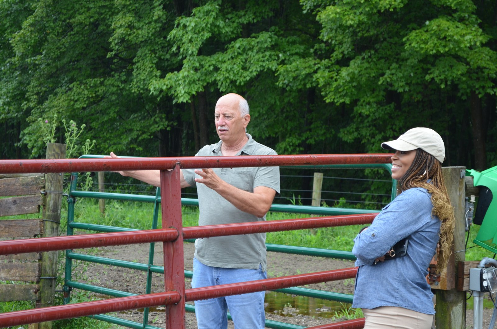 Brown visited several farms outside her district in northern Ohio over the summer. 