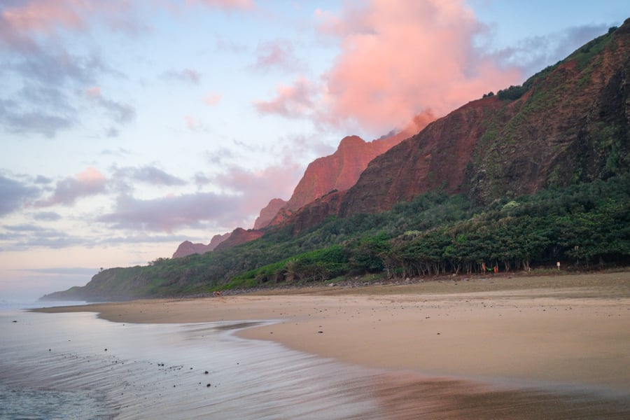 Red clouds in the sunset