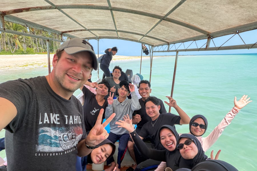 Boat selfie on the way to Ketawai