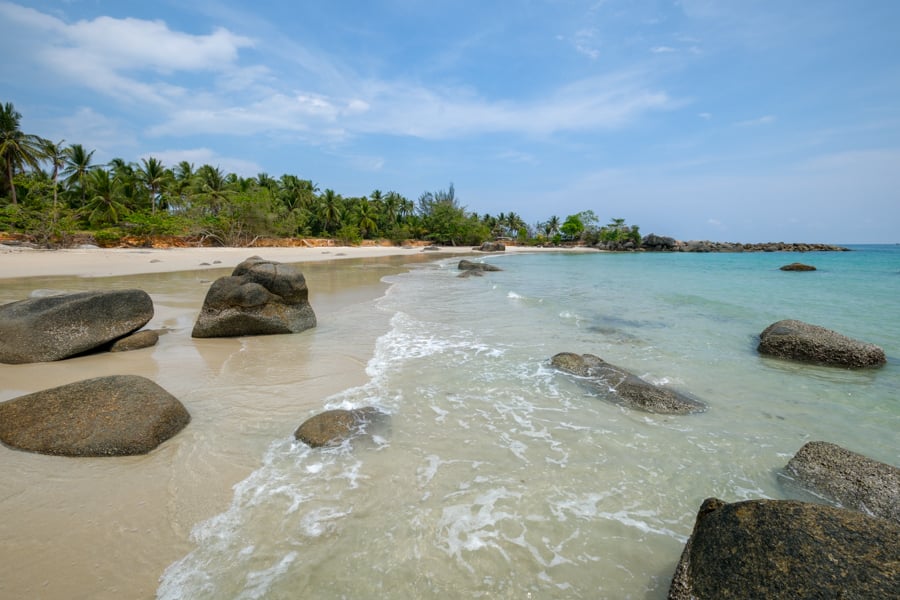 Siangau Beach on Bangka island in Sumatra, Indonesia