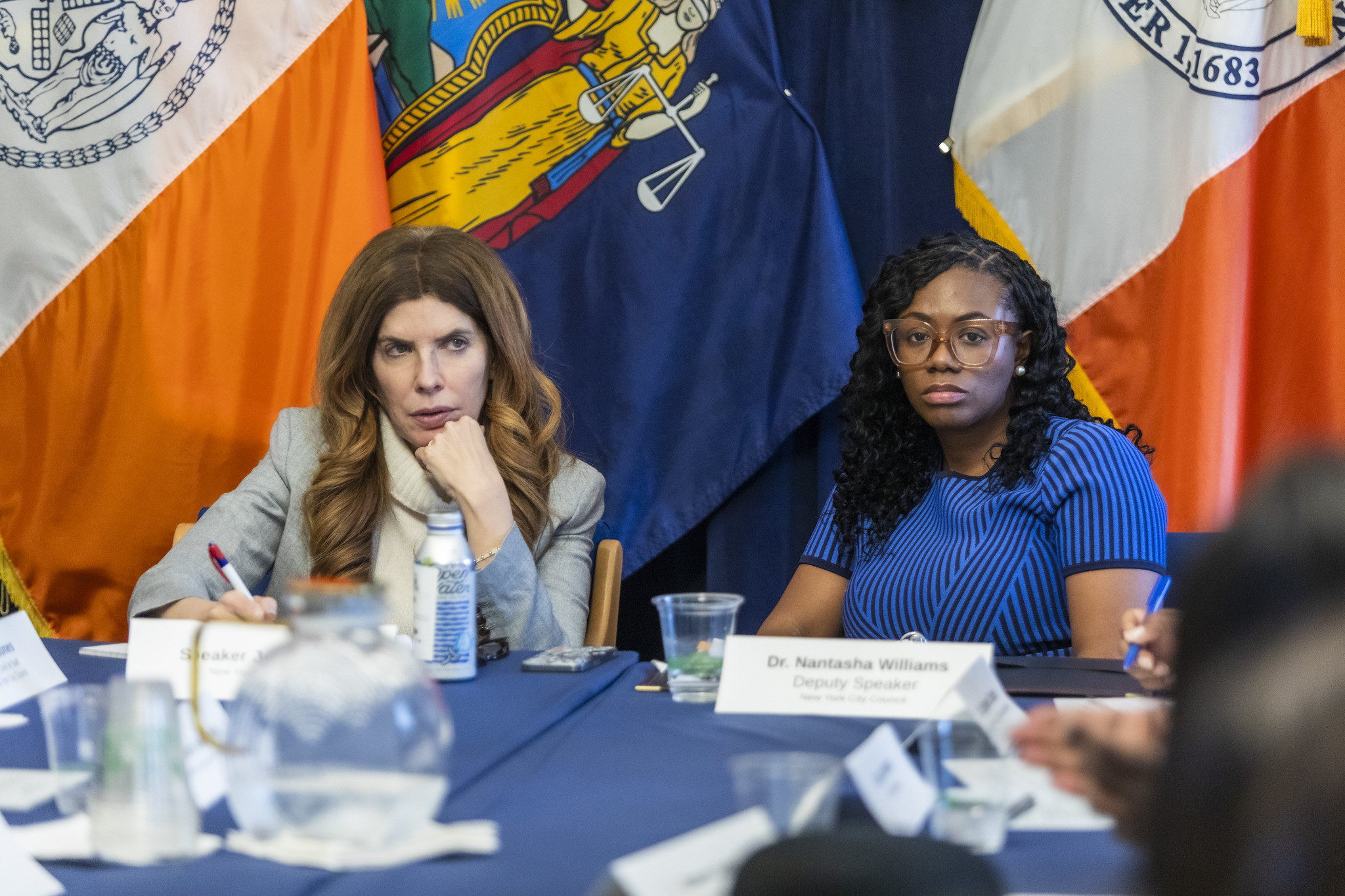 Council Member Nantasha Williams (right) serves as the body's deputy speaker and is part of Council Speaker Julie Menin's (left) leadership team.  