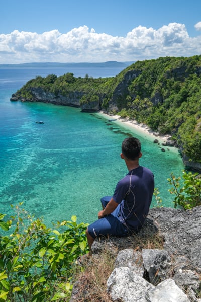 Napang Sangia beach cliff in Buton Sulawesi