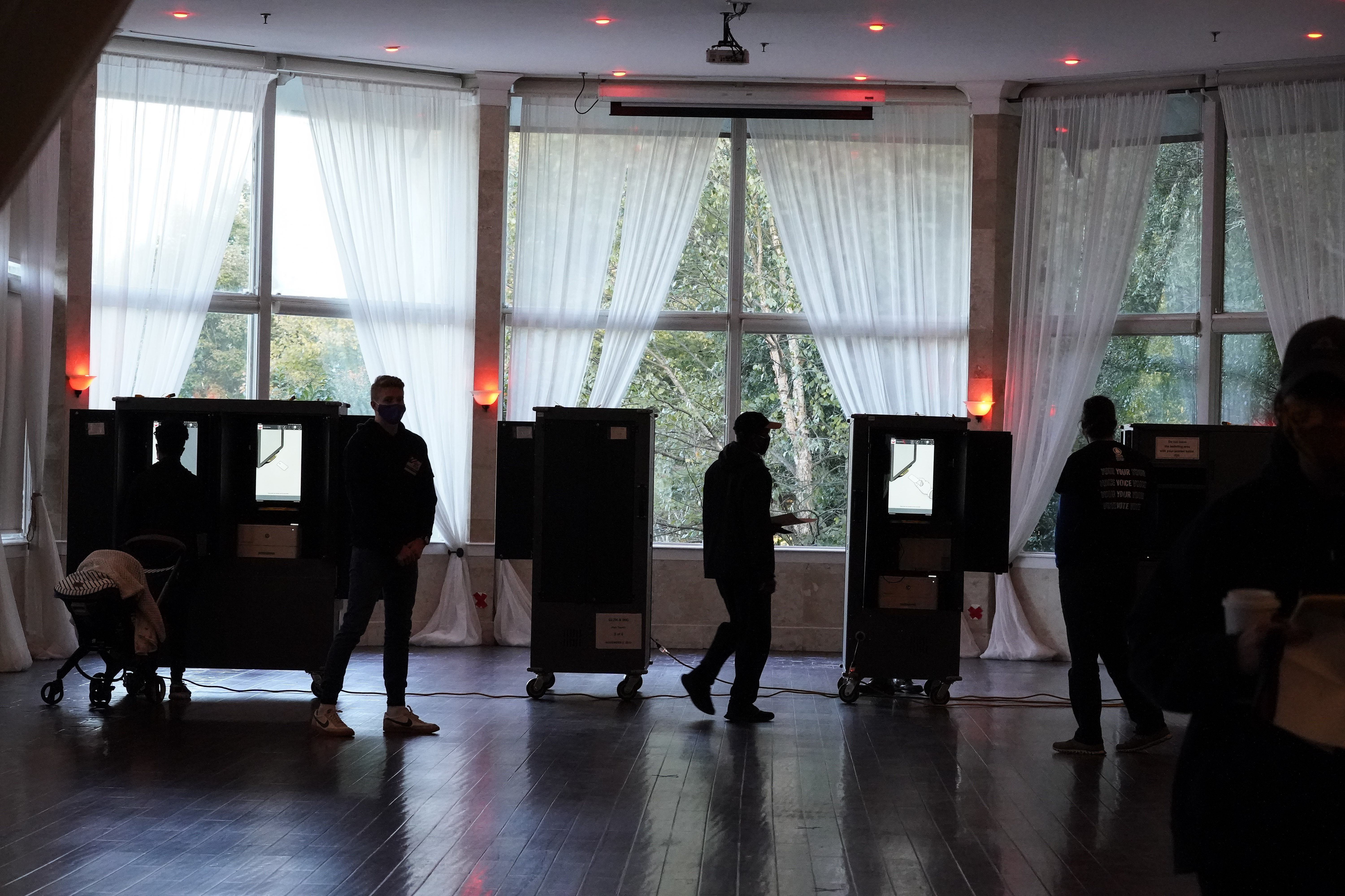 People vote in Atlanta on Election Day, Nov. 3, 2020.