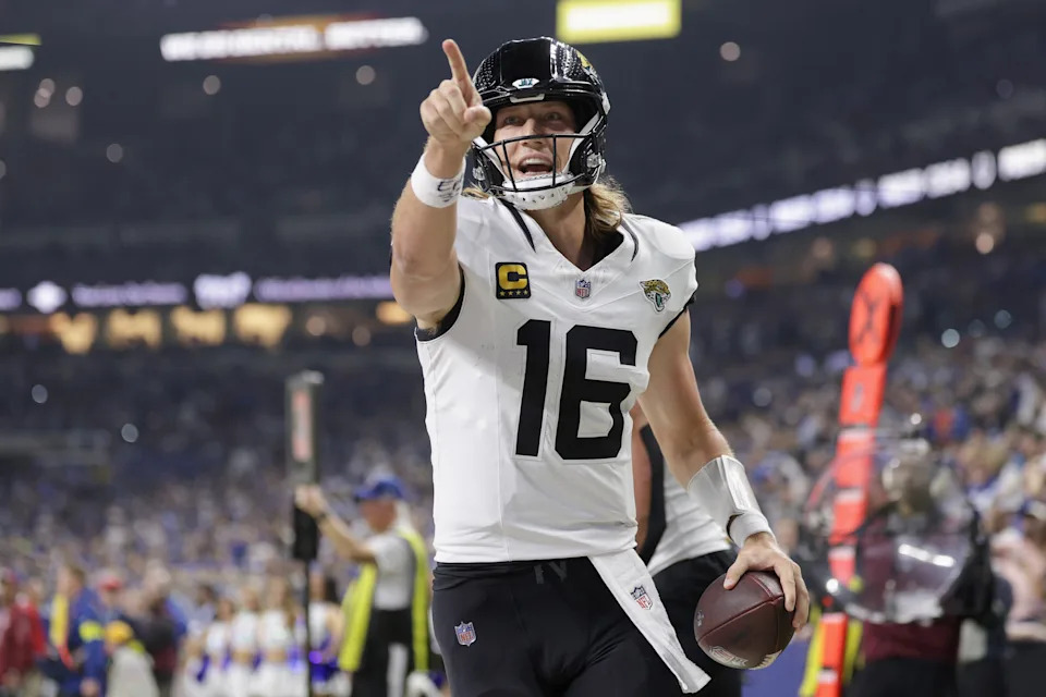 Trevor Lawrence and the Jaguars are coming off an AFC South championship season. (Photo by Michael Hickey/Getty Images)