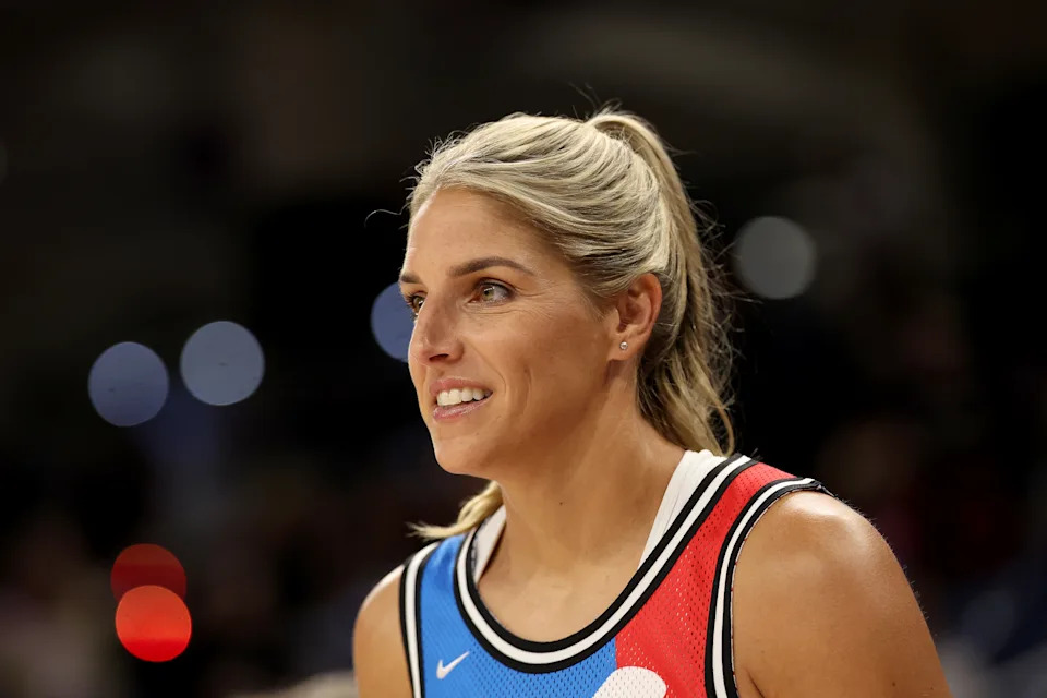 CHICAGO, ILLINOIS - JULY 24: Elena Delle Donne warms up prior to the Kia WNBA Skills Challenge during the AT&T WNBA All-Star 2026 at Wintrust Arena on July 24, 2026 in Chicago, Illinois. (Photo by Geoff Stellfox/Getty Images)