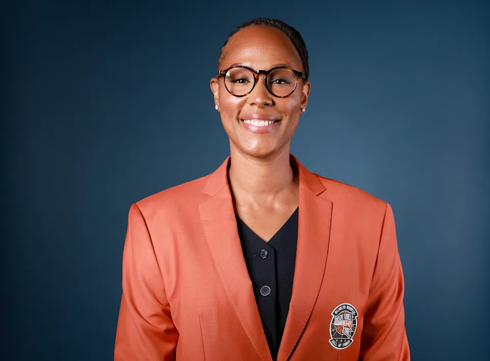UNCASVILLE, CONNECTICUT - AUGUST 14: Chamique Holdsclaw poses for a portrait during the Naismith Basketball Hall of Fame Enshrinement tip-off celebration and awards gala at Mohegan Sun on August 14, 2026 in Uncasville, Connecticut. NOTE TO USER: User expressly acknowledges and agrees that, by downloading and or using this photograph, User is consenting to the terms and conditions of the Getty Images License Agreement. (Photo by Elsa/Getty Images)