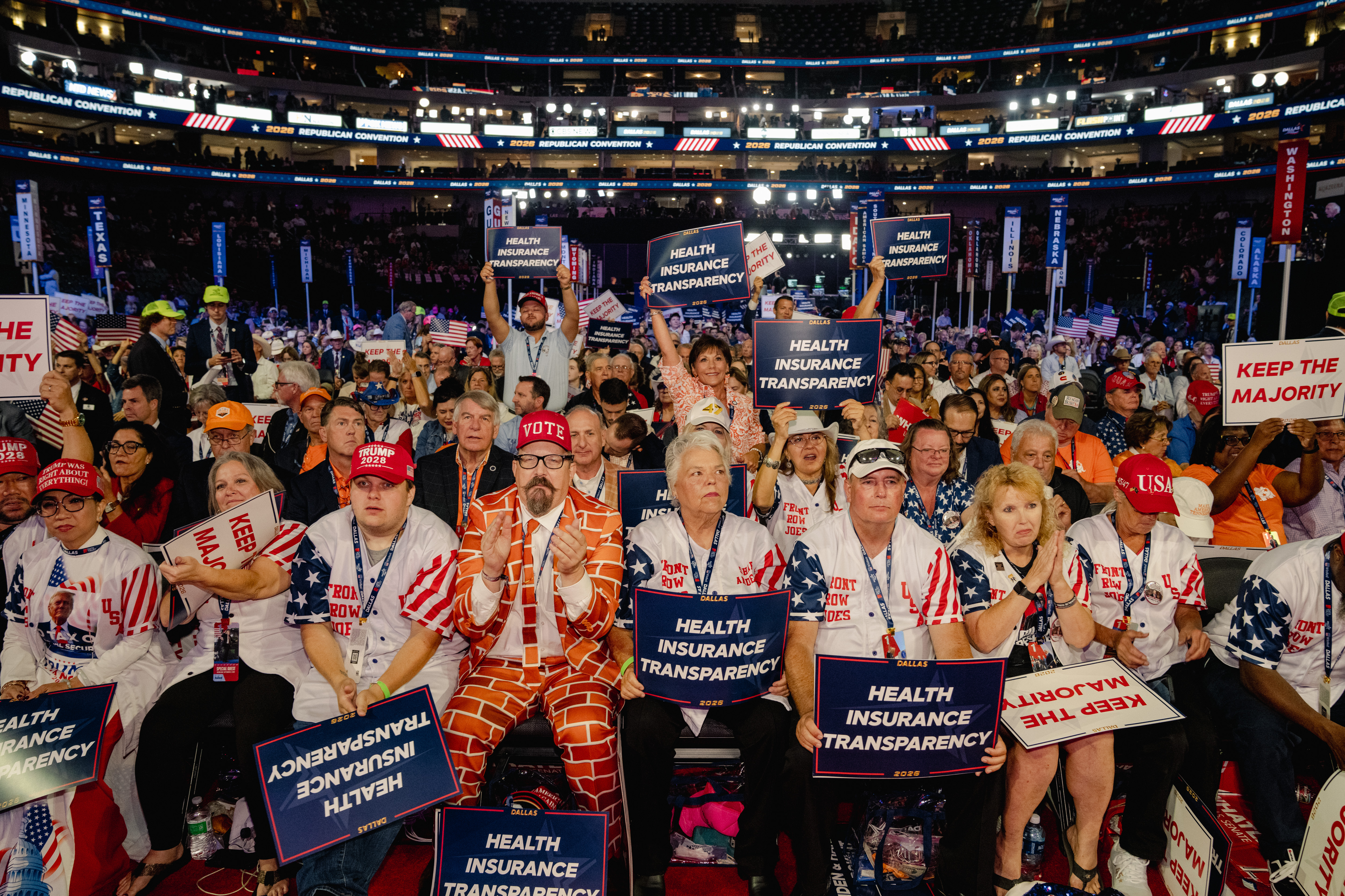 Attendees during the first day of the Republican Midterm Convention.