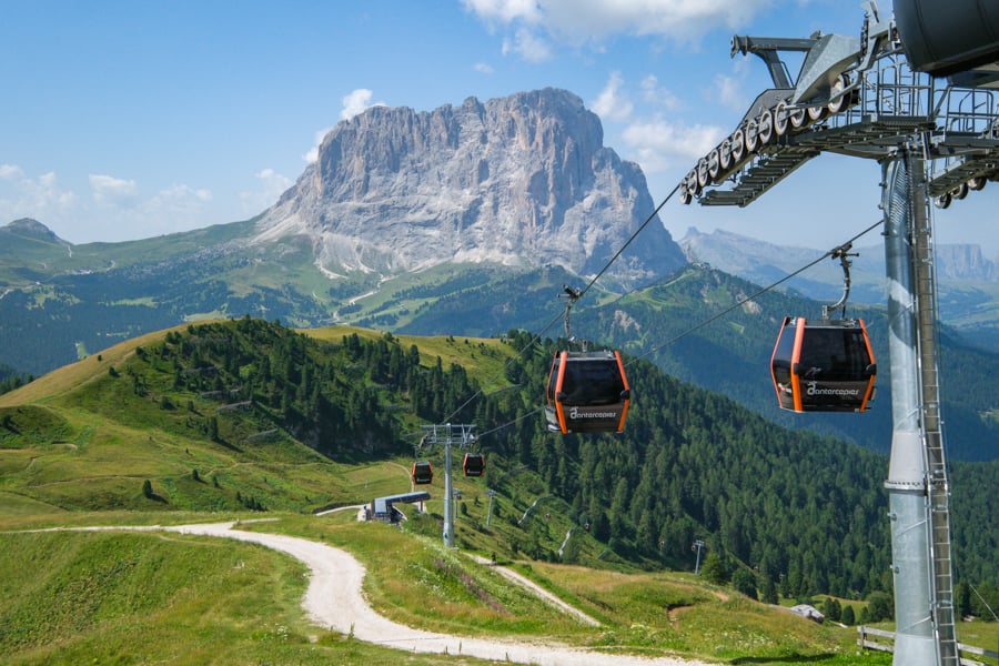Dantercepies cable car to Puez-Odle