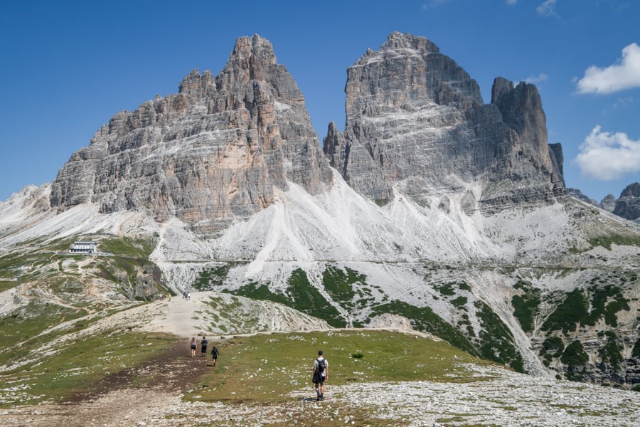 Tre Cime di Lavaredo as seen from Cadini di Misurina