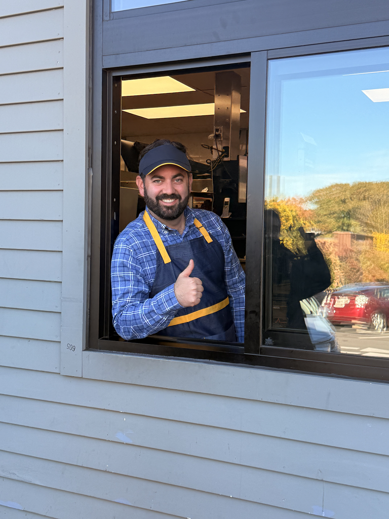 Rep. Mike Lawler campaigned from behind a McDonald's window in Haverstraw.
